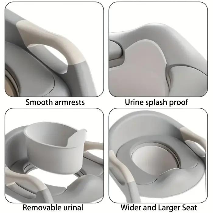 Siège de toilette portable réglable 3-en-1 pour bébé - Antidérapant et rembourré pour maison et voyages