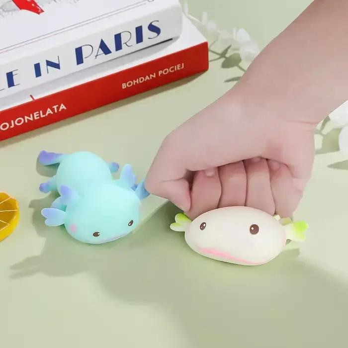 Axolotl – balle à presser, poisson mignon, relaxation, dessin animé, anti-Stress, Squishy, soulageme