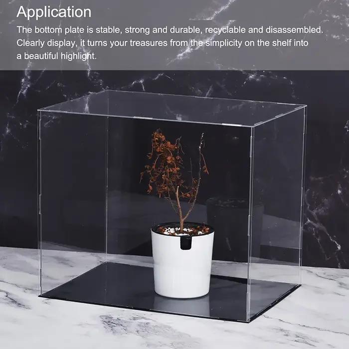 Présentoir en acrylique Transparent, boîte de rangement en plastique, Cube à assembler, vitrine anti