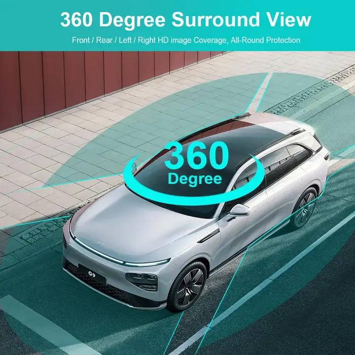 Caméra de Voiture 8K AHD Panoramique 360° Compatible Avec Système Multimédia Android Fonction 360APP Pour Sécurité Routière Femme Occasions Spéciales