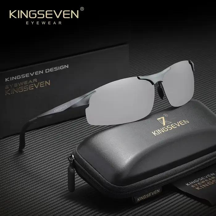 KINGSEVEN Lunettes de soleil polarisées de luxe UV400, lunettes de conduite pour hommes et femmes, m