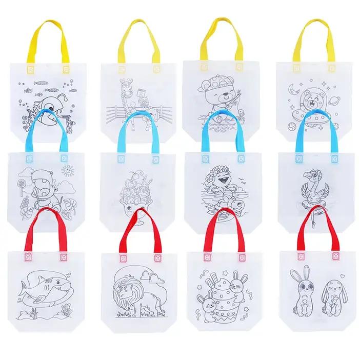 Sacs Graffiti avec Marqueur de Coloriage, Peinture, Non Tissé, Cadeaux pour Enfants, Arts, Artisanat