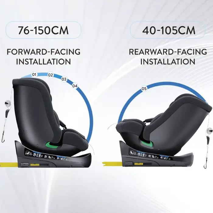 Sièges auto pour enfants avec ISOFIX pour bébé, réglables, rotation à 360°, angle réglable, 0-12 ans