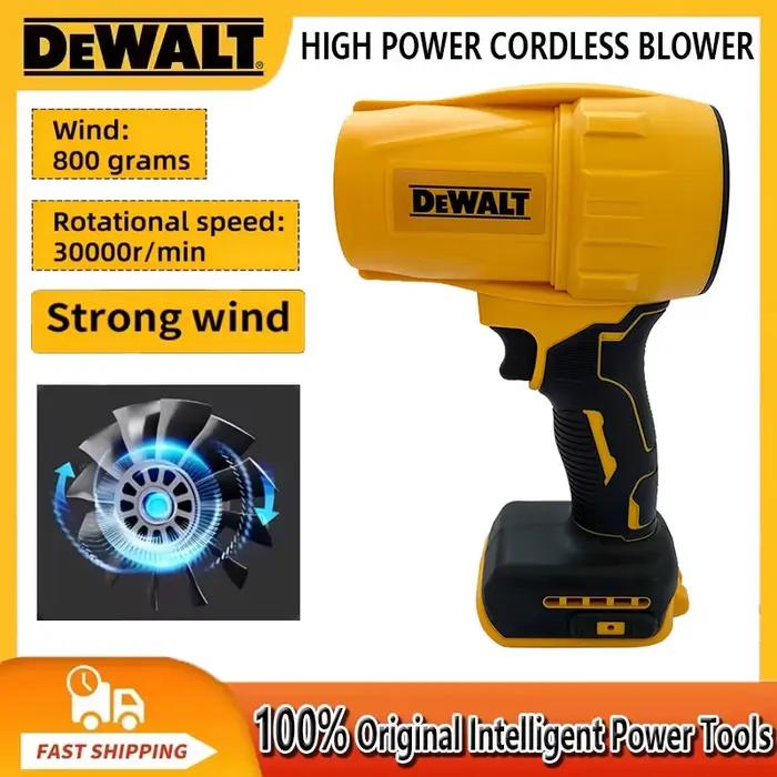 Souffleur d'air sans fil Dewalt 30000RPM sans balais, ventilateur turbo portatif, sécheur puissant,