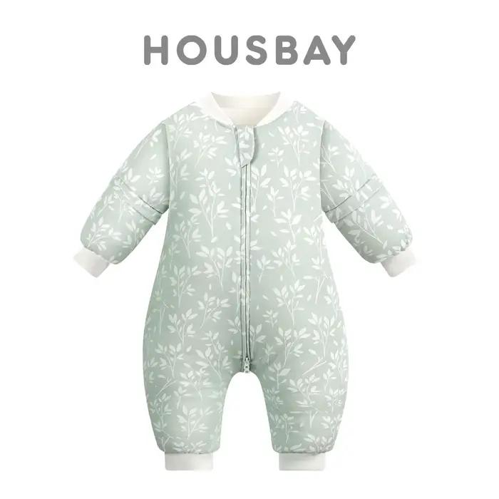 Sac de couchage pour enfants 1-4 ans, Protection du cou, coupe-vent chaud, 3 fermetures éclair, manc