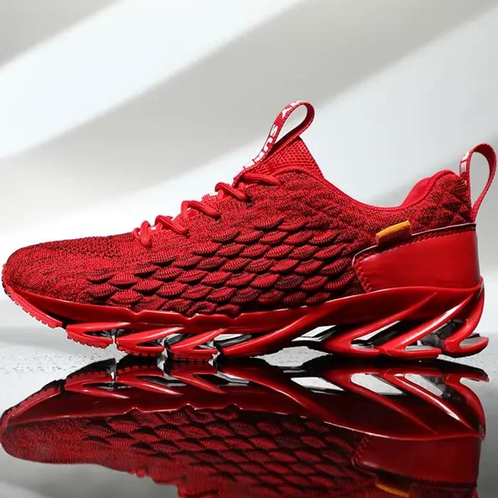 Chaussures de course coordonnantes respirantes pour hommes, à la mode, légères, à lacets, résistante