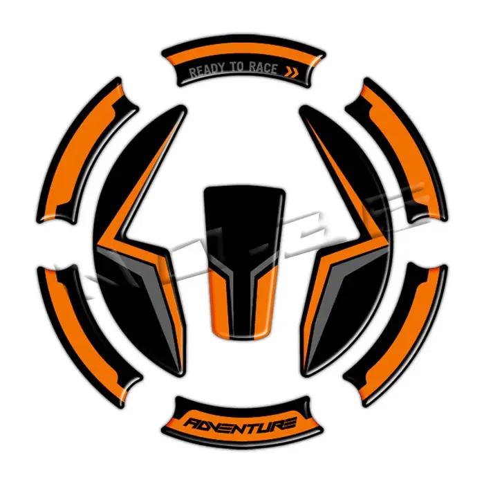 Autocollant 3D pour bouchon de réservoir de moto, Protection des gaz, en Fiber de carbone, accessoir
