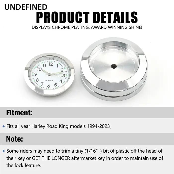Couvercle d'Horloge de Verrouillage de Fourche pour Harley Road King FLHR/I FLHRC/I FLHRSE 1994-2022