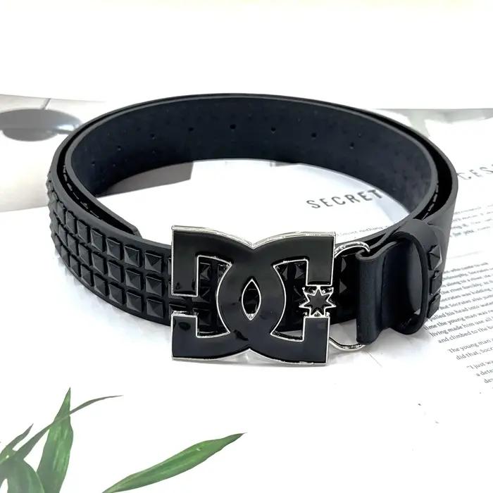 Ceinture de luxe punk 2026 pour femmes et hommes – Style Y2K, design clouté, boucle métallique de ha