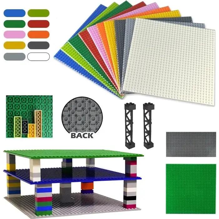 Plaque de Base 32x32 points, blocs de construction de Base Double face, briques classiques, jouets p