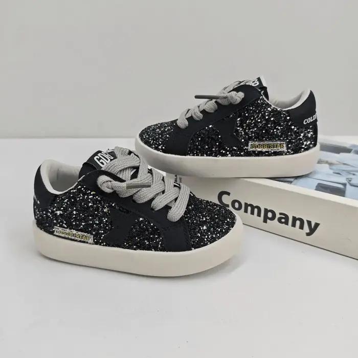 Enfants mode automne printemps enfants étoile conseil chaussure fille couleur bloquant chaussures dé