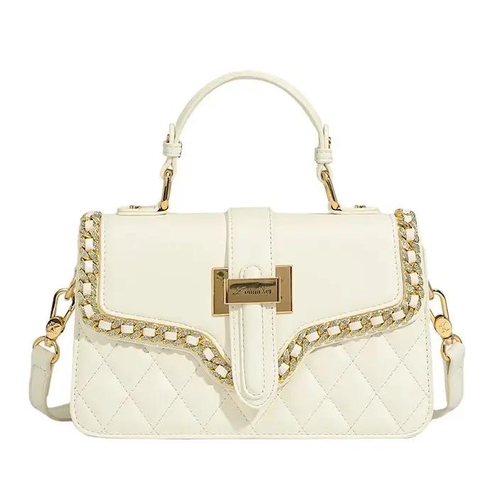 Sac à main de marque pour femmes, nouvelle chaîne tendance, Texture Premium, sac à bandoulière avec