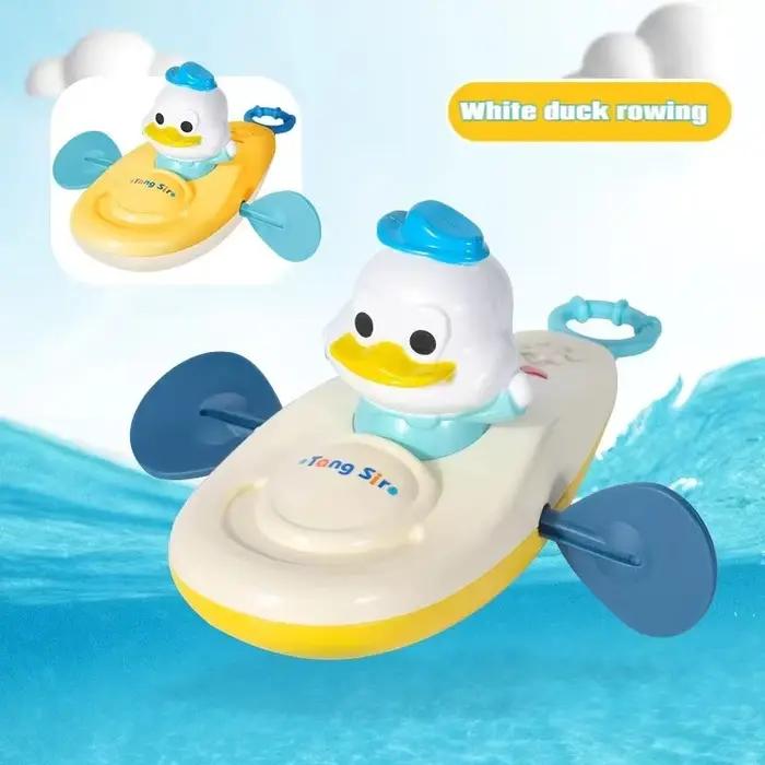 Jouet de Kayak petit canard jaune, 1 pièce, jouet de piscine, salle de bain, jouet d'eau classique,