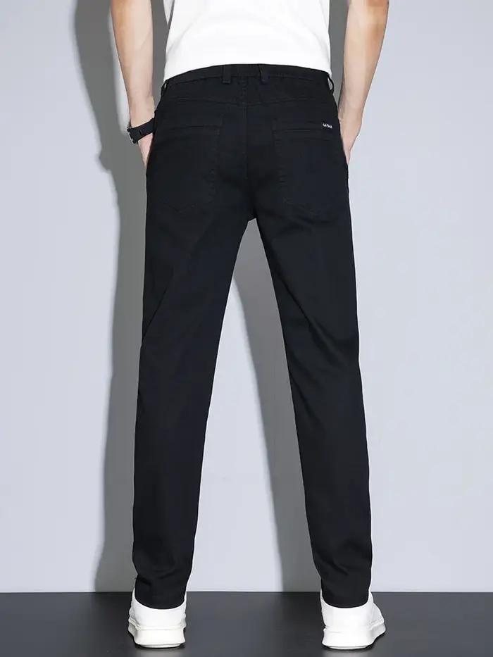 2025 nouveaux pantalons décontractés pour hommes printemps été mince affaires droites coton Stretch