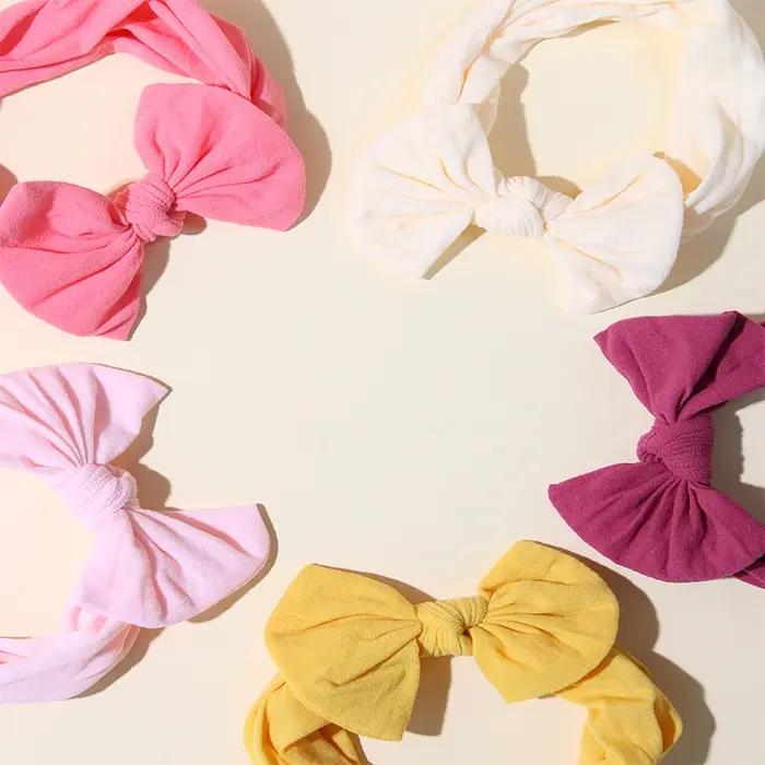 5 pièces mignon arcs bébé bandeau doux élastique bébé fille bandes de cheveux pour nouveau-né infant