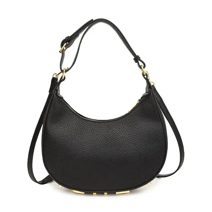 Sac hobo en cuir véritable pour femmes, sac à bandoulière élégant, sac à main de luxe pour le quotid