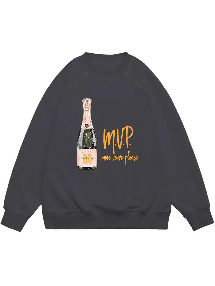 Chemises de Protection Imprimées Champagne, Sweats à Capuche Décontractés pour Femme, Collection Hiv