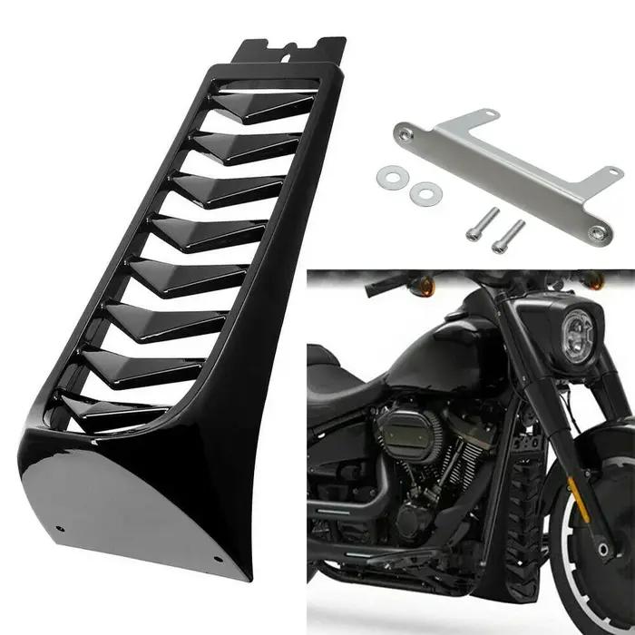 Becquet de carénage de menton avant noir vif pour moto, couvercle de radiateur inférieur pour Harley