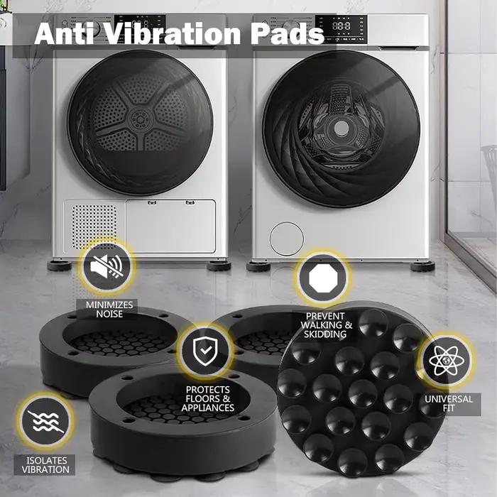 Coussinets de Pieds Anti-Vibration pour Machine à Laver, Polymères Slipstop, Silencieux, Universel,