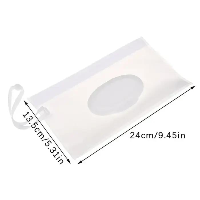Oligbaby-Boîte à mouchoirs réutilisable, lingettes portables, support transparent, étui à rabat, lin