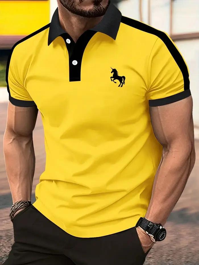 La nouvelle chemise POLO à manches courtes pour hommes pour l'été 2025, décontractée, à la mode, dou