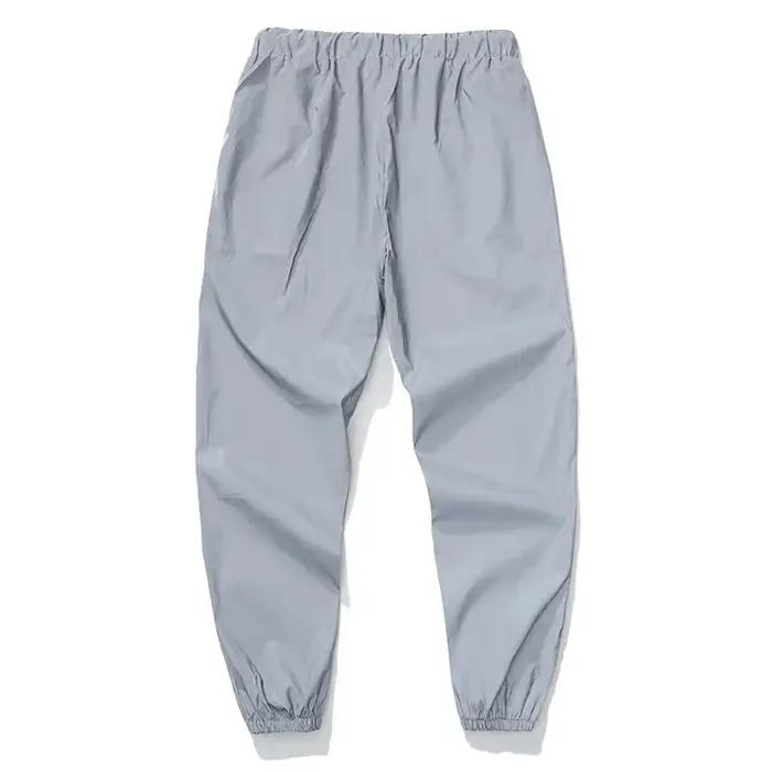 Pantalon décontracté réfléchissant de nuit pour hommes, taille élastique, mode Skateboard, Streetwea