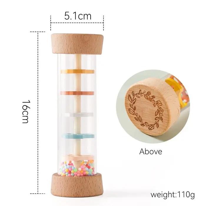 Jouets mentaires oriels Montessori pour enfants, anciers de pluie pour bébé, sablier arc-en-ciel, ho