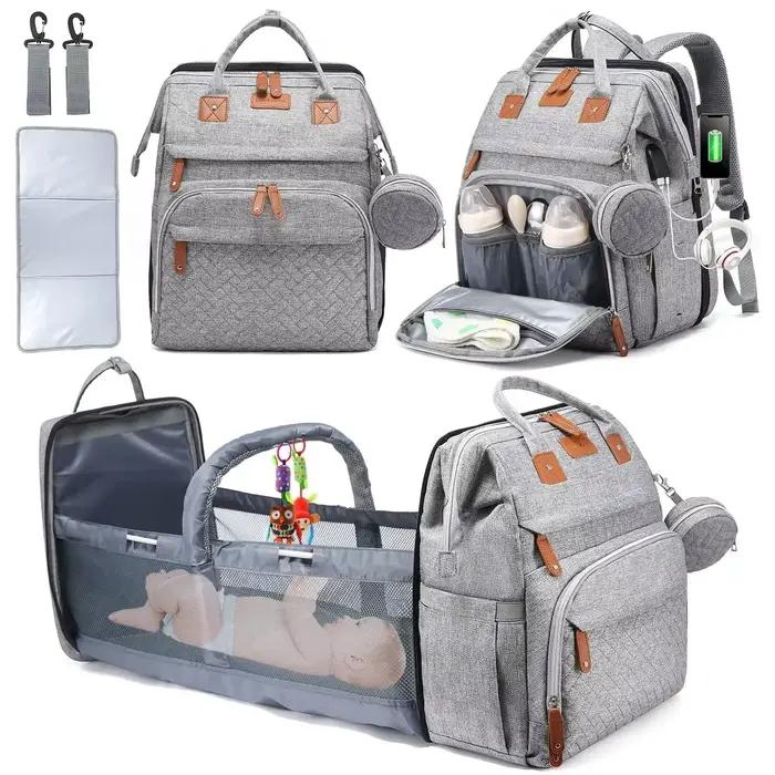 Nouveaux sacs à langer pour bébé, Station à langer Portable pour lit de bébé, couffin de voyage, ber
