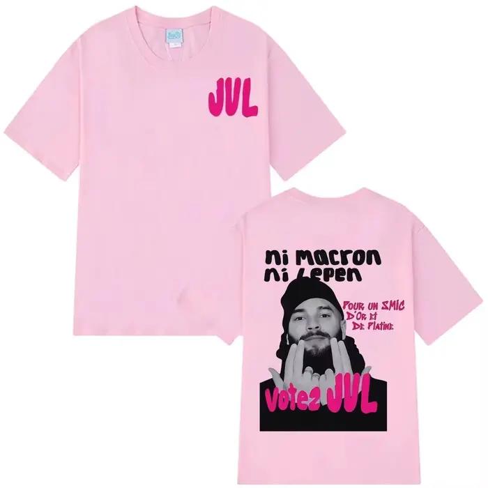 T-shirt Y2K Hip-hop 2026 JUL, rappeur français, imprimé graphique tendance, en coton, décontracté, e