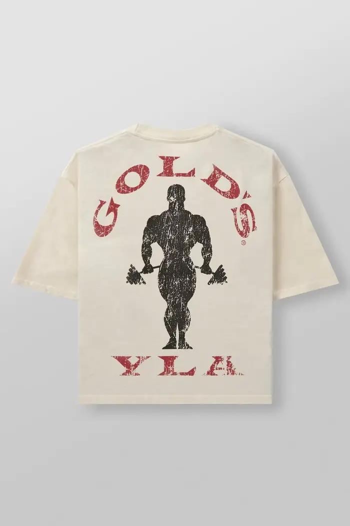 T-shirt imprimé grande taille pour homme Golds Gym New Age 2026 - Convient pour les entraînements qu