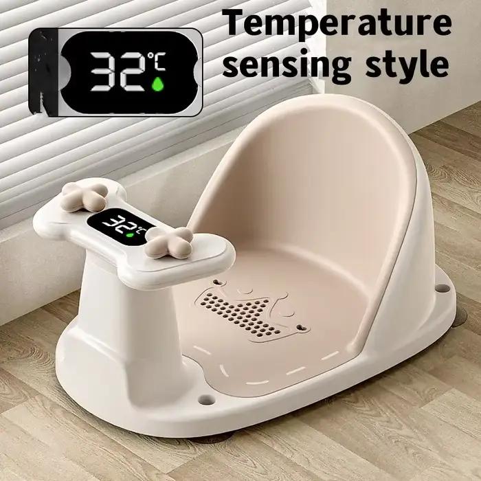 Siège de douche pour enfants support de douche portable nouveau-nés jeunes enfants accessoires de croissance détecteur de température sécurité confort ludique