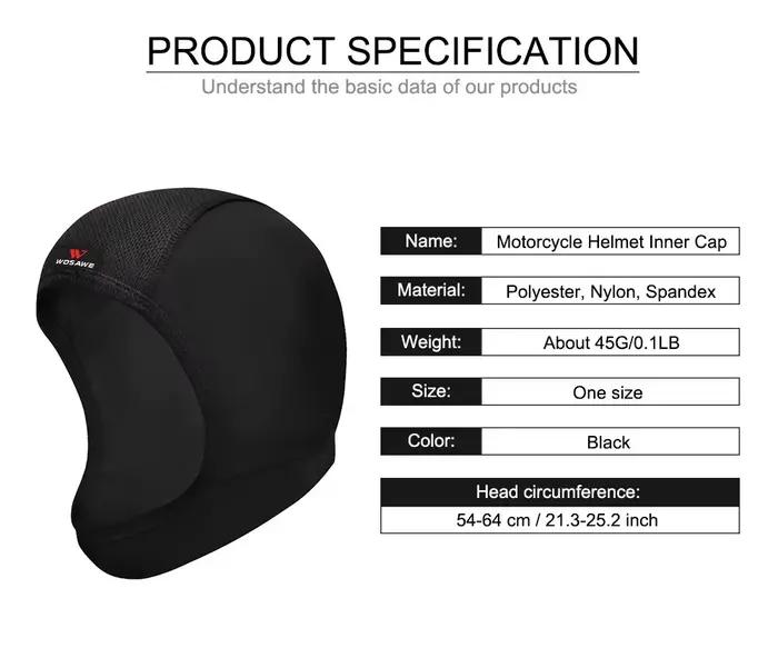 WOSAWE unisexe moto cagoule vélo menton couverture séchage rapide respirant cyclisme Motocross casqu