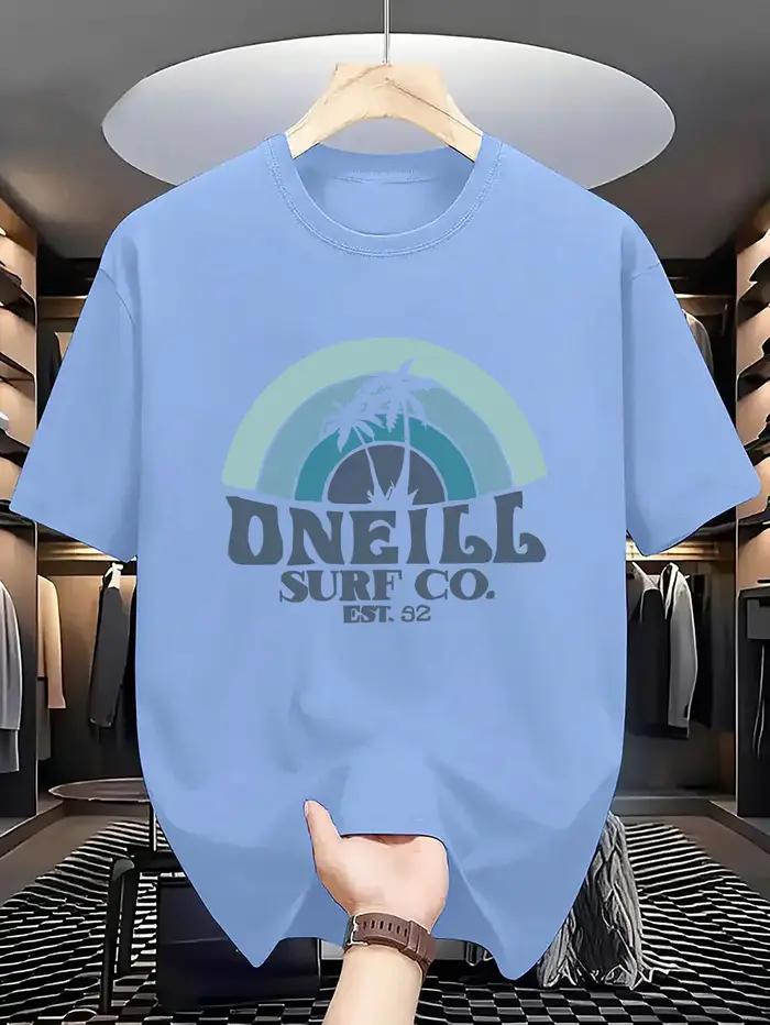 T-shirt manches courtes col rond pour hommes, 100 coton, à la mode, sport décontracté, coupe ample,