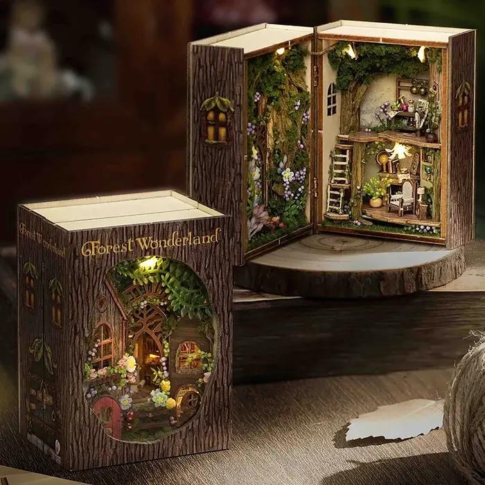 Maison de poupée Miniature à monter soi-même, Puzzle 3D, petite maison, Kit de modèle de constructio