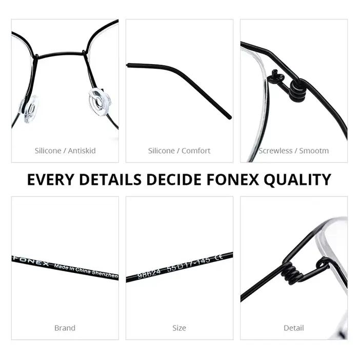 FONEX alliage de titane lunettes cadre hommes marque Design lunettes ultraléger danemark corée Morte