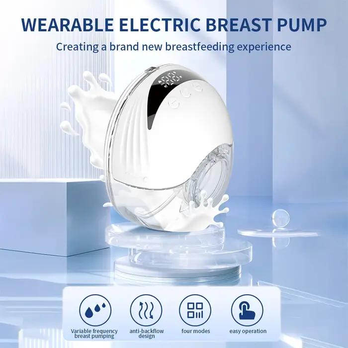 Tire-lait électrique mains libres portable - 4 modes d'expression avec affichage LED et collecteur léger