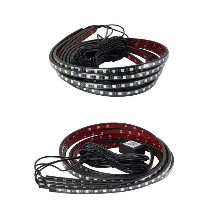 Bande lumineuse LED Flexible pour voiture, contrôle à distance/APP, néon RGB, atmosphère ambiante, l