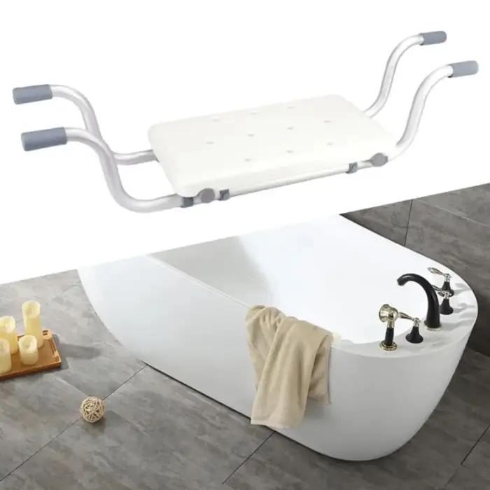 Siège de baignoire robuste à capacité de charge élevée, largeur réglable, longueur ajustable, support de baignoire durable et antidérapant pour bains sécurisés et confortables