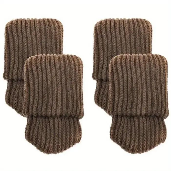 Chaussettes pour pieds de chaise, 4 pièces, gants en tissu, Protection du sol, chaussettes en laine