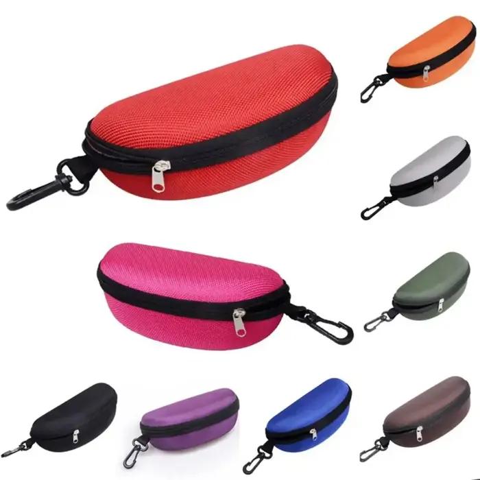 Étui à lunettes de soleil portable, 1 pièce, en tissu Oxford, rigide, en EVA, avec fermeture éclair,