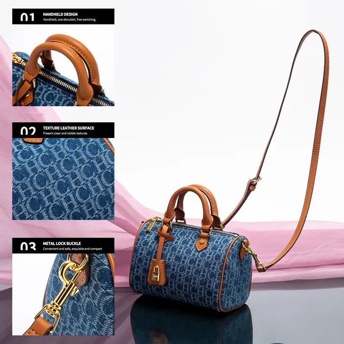 Sac à bandoulière pour femmes, sac d'oreiller d'épissure de Cowboy, sac à main de fête décontracté p