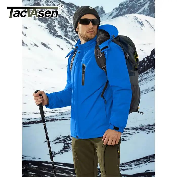 TACVASEN hommes doublure polaire chaleur veste hiver neige travail extérieur manteau à capuche poche