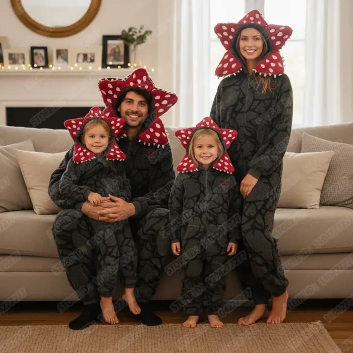 Pyjama d'hiver pour enfants et adultes, pyjama étranger, plante Demogorgon, combinaison pour adultes