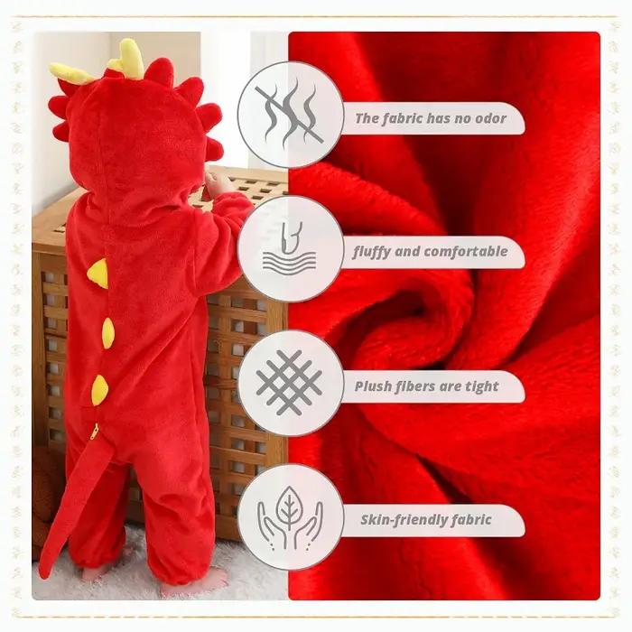MICHLEY carnaval dinosaure bébé barboteuses hiver flanelle enfant en bas âge vêtements pour bébés à
