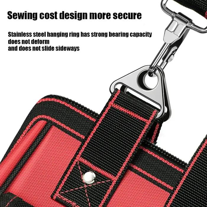 Sac à outils en tissu Oxford 1680D, clé d'électricien professionnel, sac à outils de rangement multi