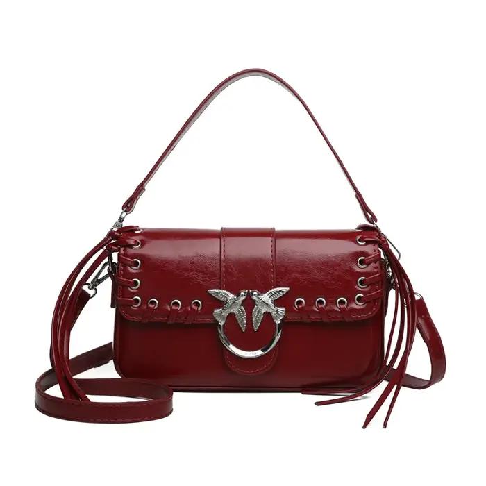 Nouveau sac d'oiseau d'hirondelle en cuir véritable avec sangle de chaîne épaule bandoulière sous le