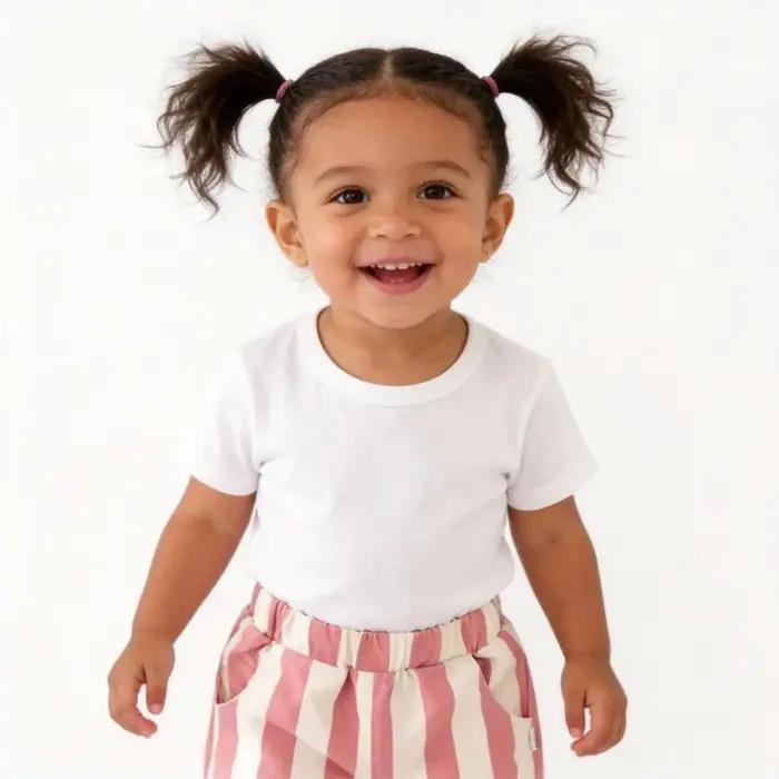 Pantalons décontractés rayés pour enfants avec poches, pantalons d'extérieur en coton, costume FJToddler pour garçons et filles occasions spéciales