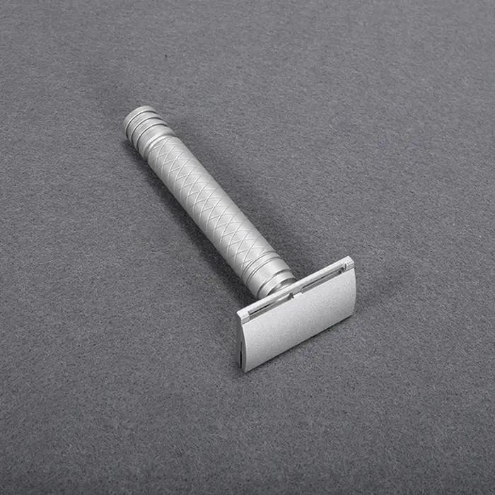 Rasoir léger en alliage d'aluminium à Double tranchant pour hommes, sécurité manuelle CNC, poignée a
