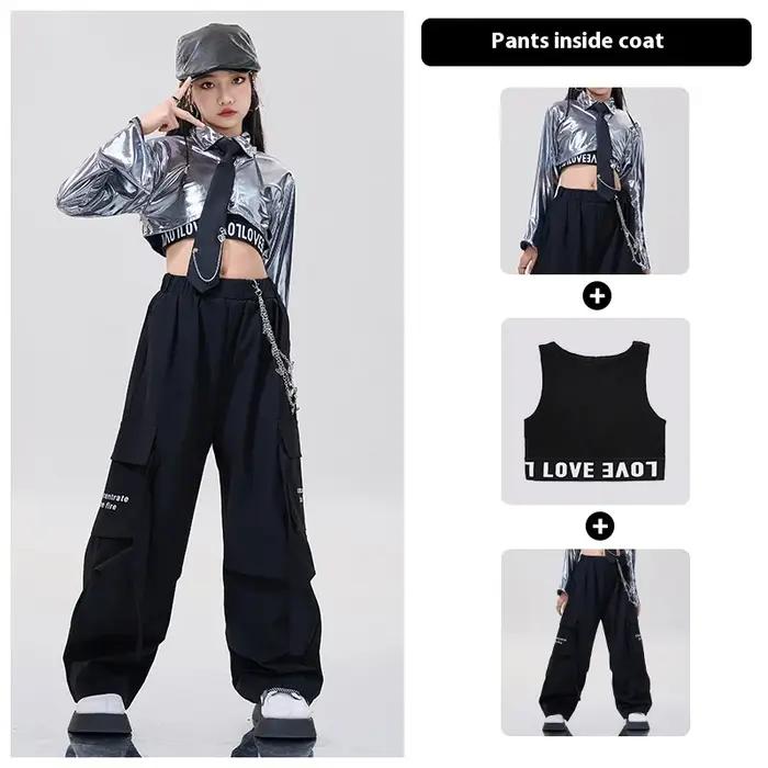 Costume Hip Hop pour filles, vêtements de danse Jazz pour enfants, vêtements de spectacle de danse d