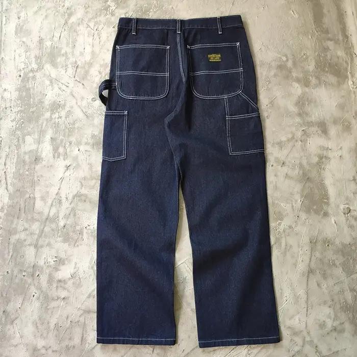 Jeans de travail en Denim délavé de couleur originale, 13.5oz, multi-poches, lourd, rétro américain,